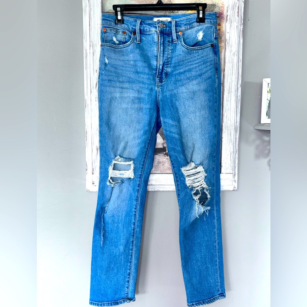 Madewell The Perfect Vintage Jean Women's 26 Medium Wash Distressed Denim Jeans